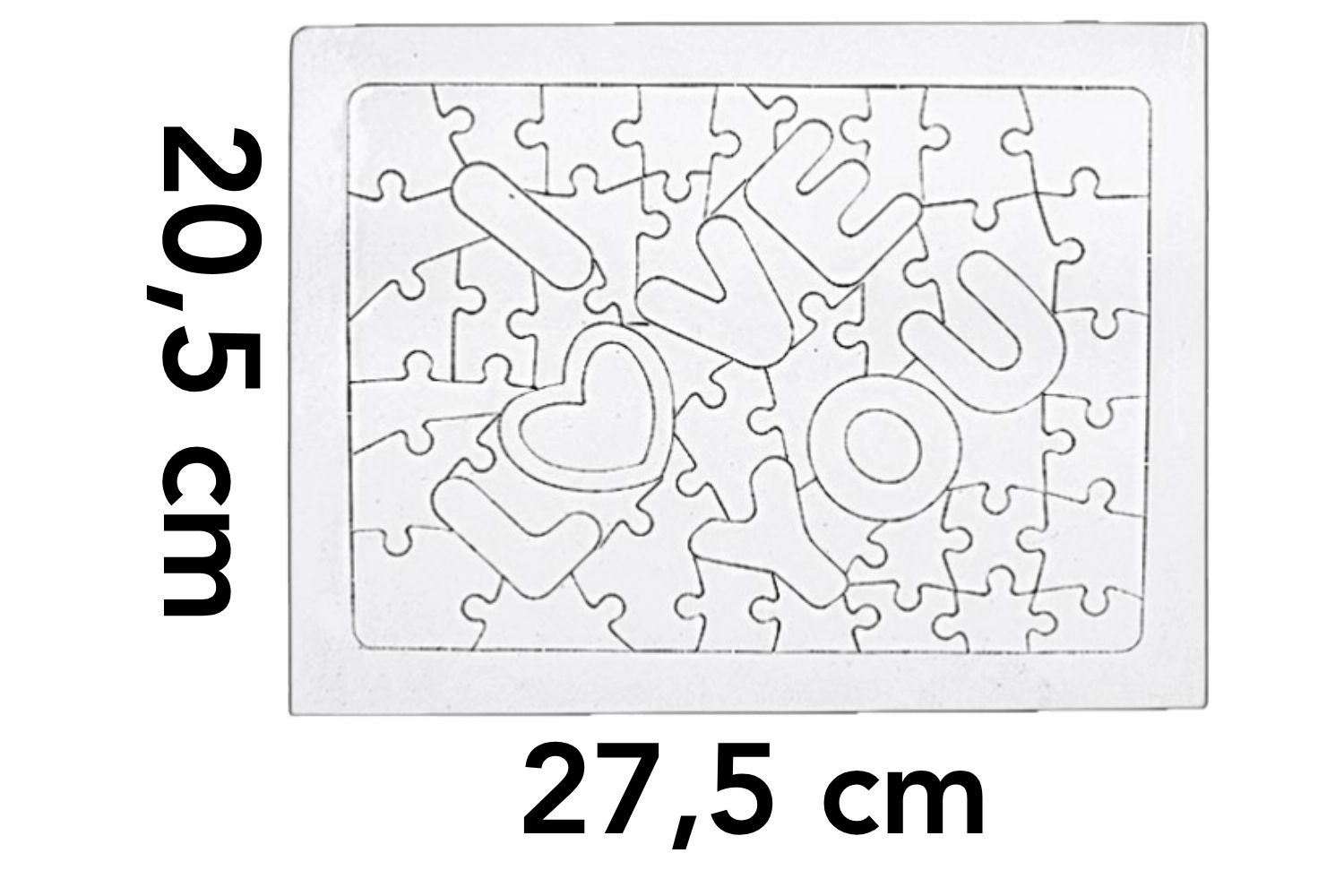 Süblimasyon Love Puzzle A4 - 48 Parça