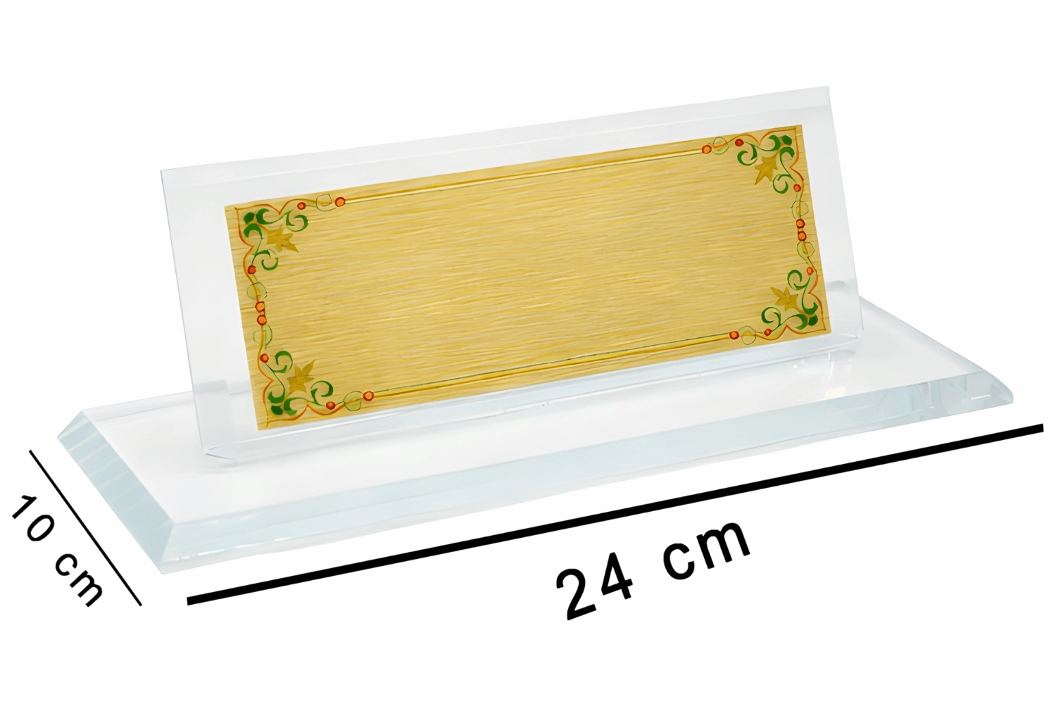 Süblimasyon Kristal Cam Masa İsimliği