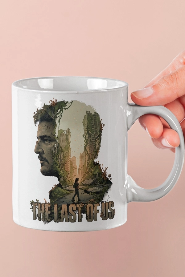 The Last of Us Yazılı Joel ve Ellie Silüet Fan Art Kupa