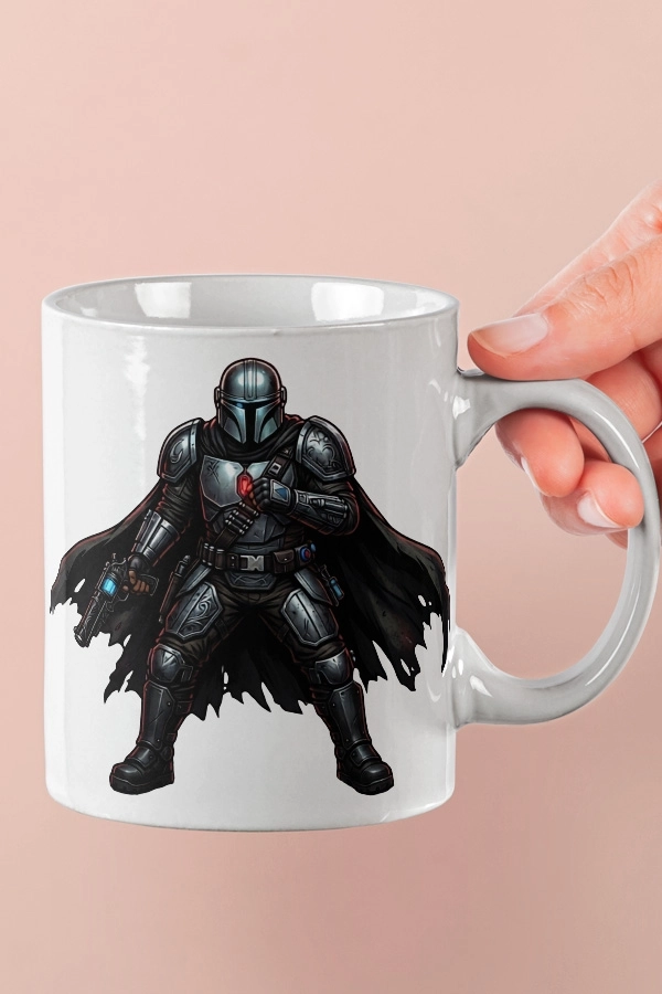 Star Wars Epik Mandalorian Beskar Zırhlı Fan Art Kupa
