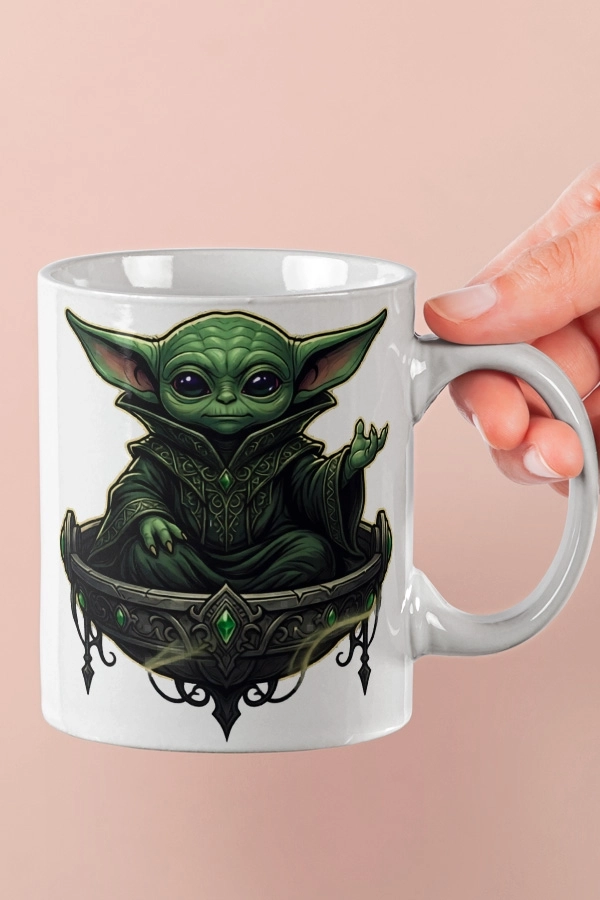 Star Wars Gotik Baby Yoda Fan Art Kupa