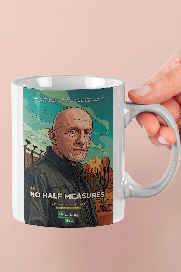 Breaking Bad Mike Ehrmantraut ’’No Half Measures’’ Fan Art Kupa 