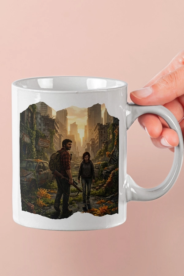 Joel ve Ellie Tasarımlı The Last of Us Fan Art Kupa