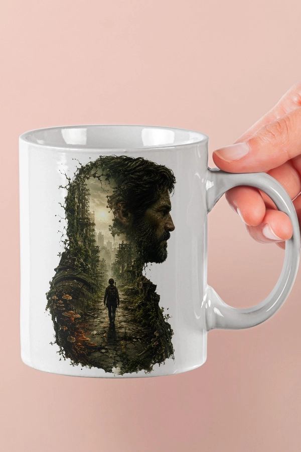 Joel ve Ellie Silüet Tasarım The Last of Us Fan Art Kupa