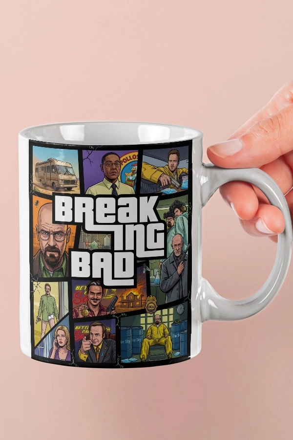 Breaking Bad GTA Style Fan Art Baskılı Kupa