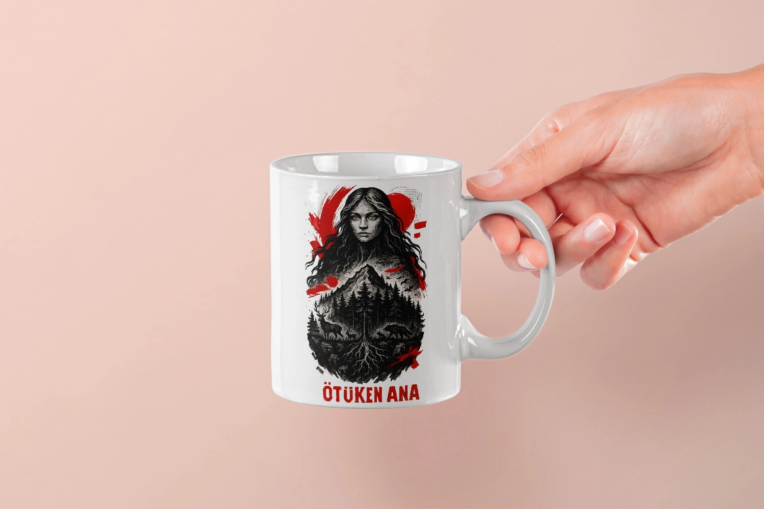 Ötüken Ana: Doğa ve Yaşam Kupa Temalı Bardağı