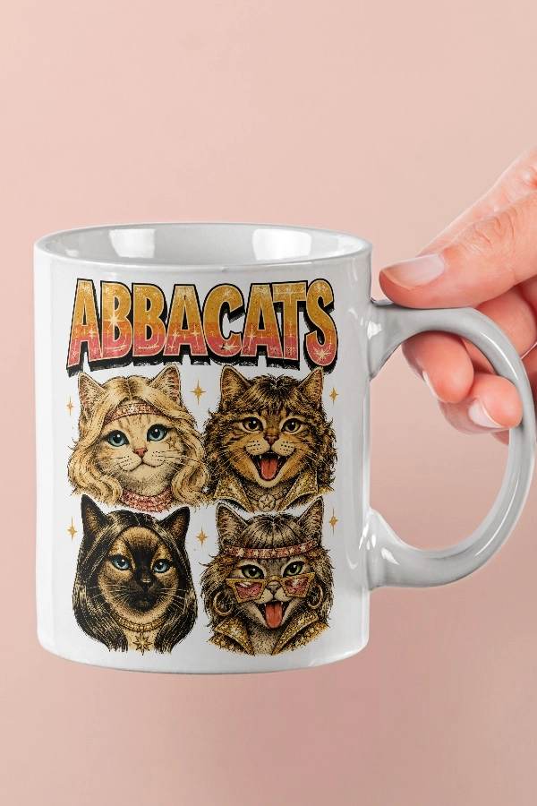 ABBA - Abbacats Kedi Pop Tasarım Kupa - Versiyon 1
