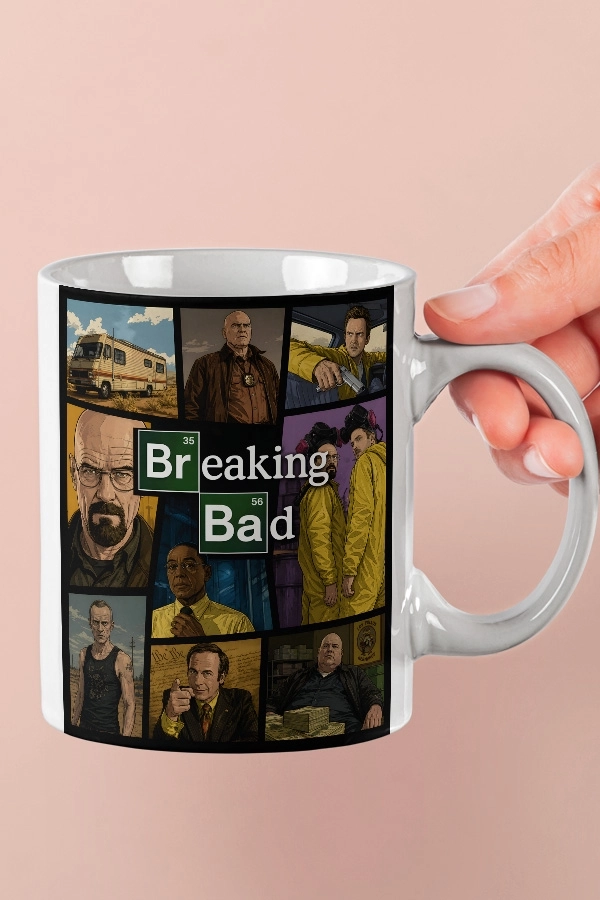 Breaking Bad ’’The Whole Crew’’ Fan Art Özel Koleksiyon Kupası