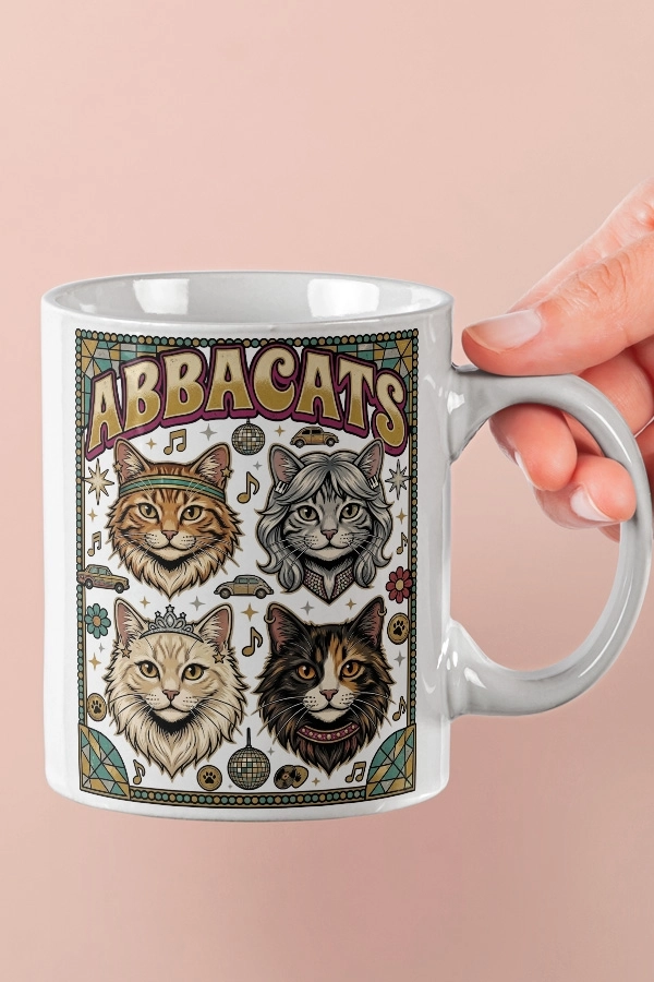 ABBA - Abbacats Kedi Pop Tasarım Kupa - Versiyon 2