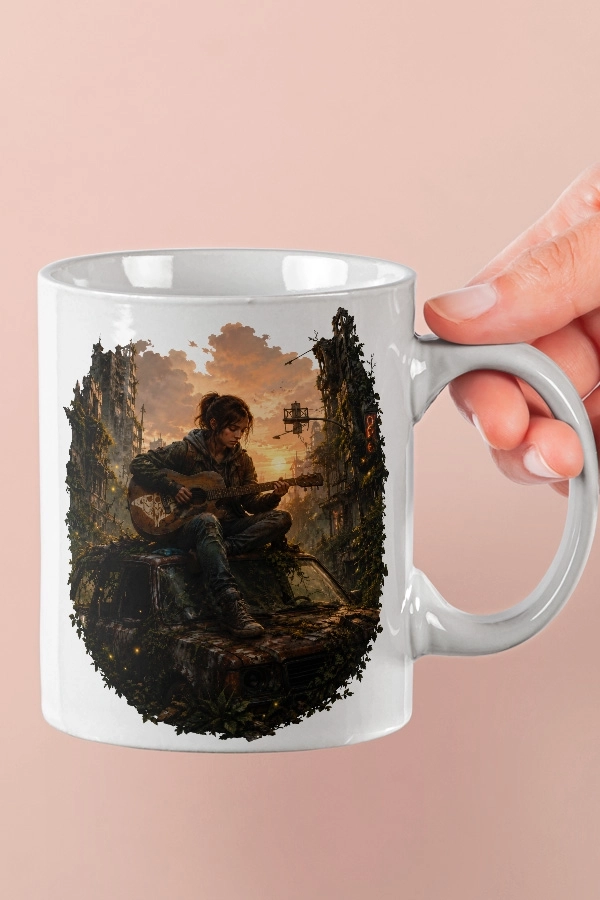 The Last of Us Ellie Gitarlı Tasarım Fan Art  Kupa