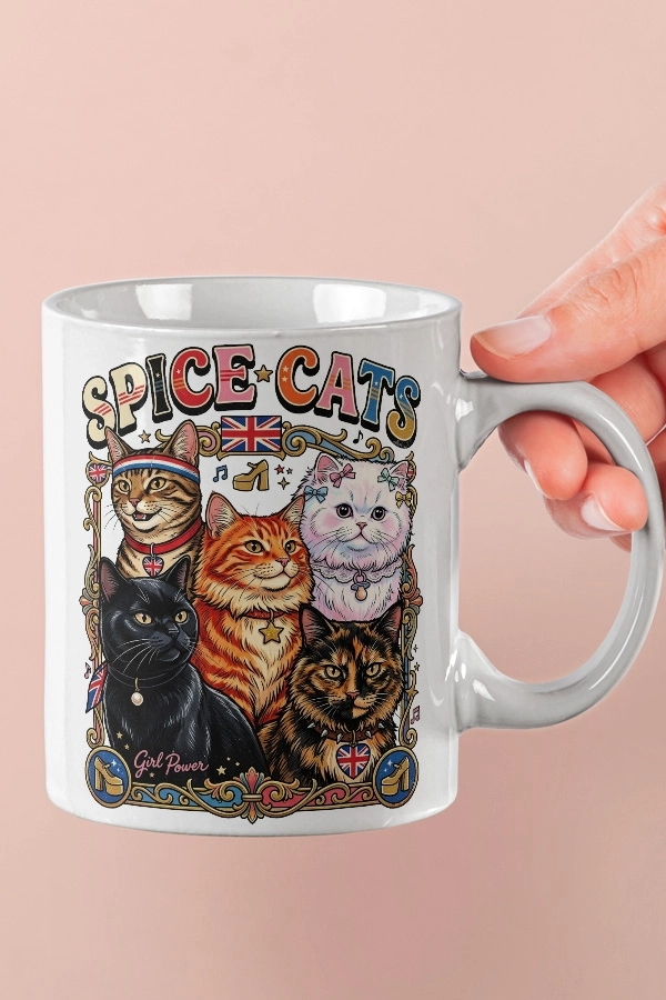 Spice Girls - Spice Cats Kedi Pop Tasarım Kupa - Versiyon 1