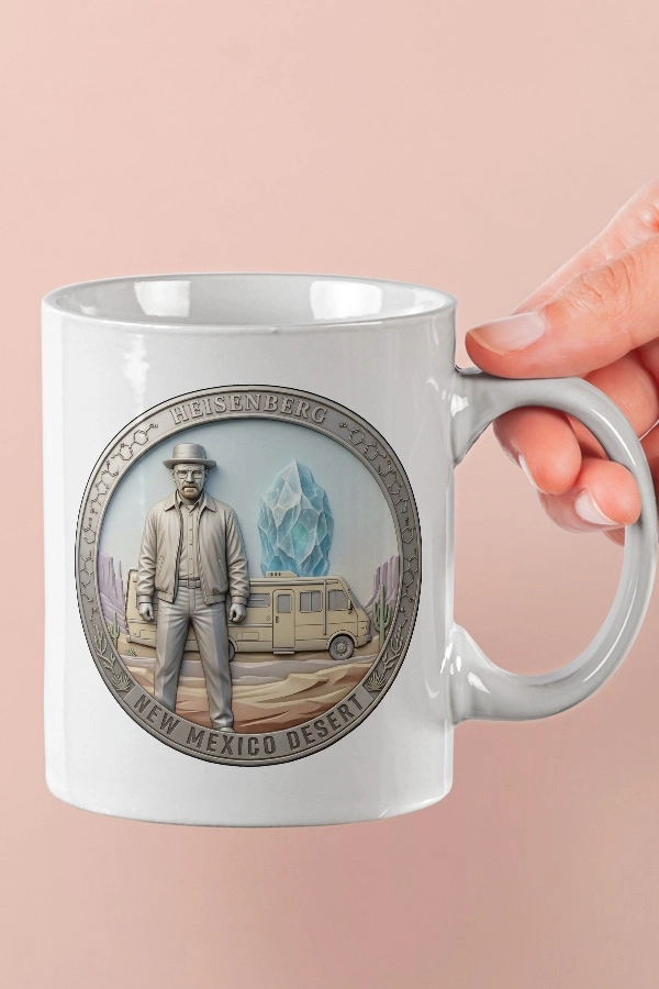 Breaking Bad Heisenberg Gümüş Mühür Fan Art Kupa 