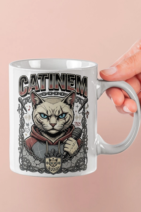 Eminem - Catinem Kedi Rap Tasarım Kupa