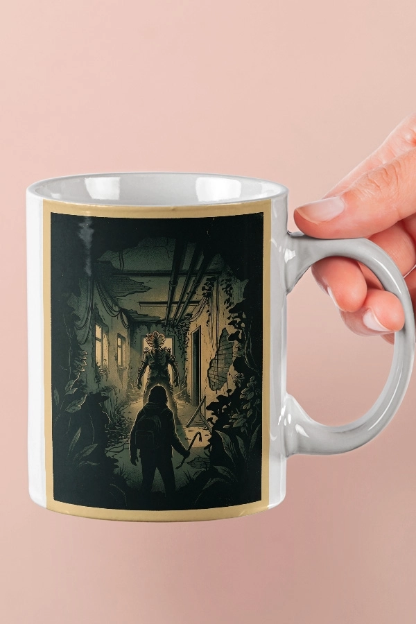 Karanlık Koridor ve Clicker The Last of Us Fan Art Kupa