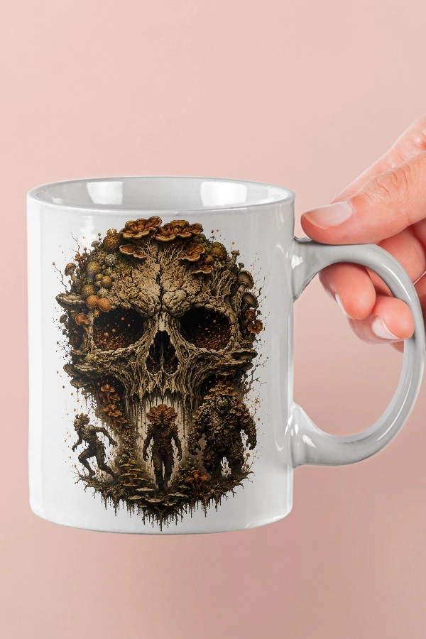 Kurukafa ve Clicker Zombi Tasarımlı The Last of Us Fan Art Kupa