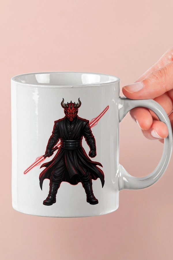 Star Wars Darth Maul Işın Kılıçlı Fan Art Kupa 