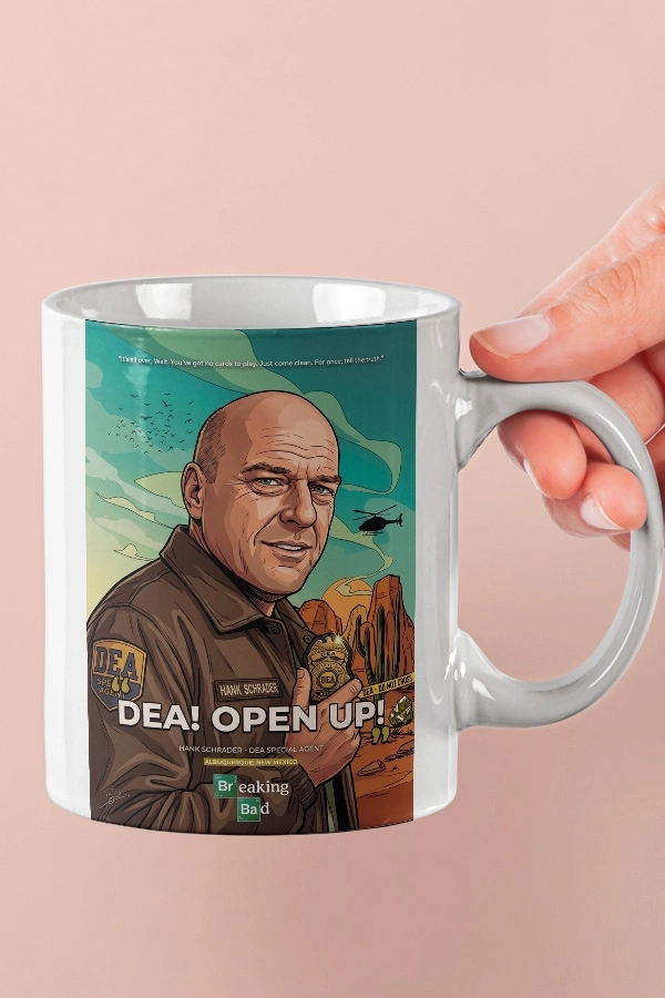 Breaking Bad Hank Schrader DEA Fan Art Kupa