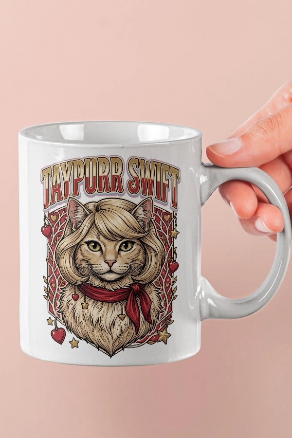 Taylor Swift - Taypurr Swift Kedi Pop Tasarım Kupa