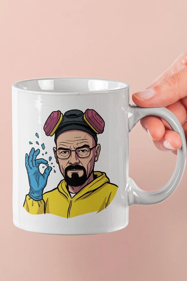 Heisenberg ’’Pure Chemistry’’ Mavi Kristal Fan Art Kupa