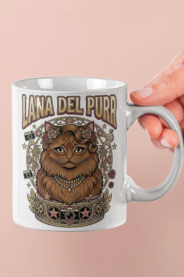 Lana Del Rey - Lana Del Purr Kedi Pop Tasarım Kupa