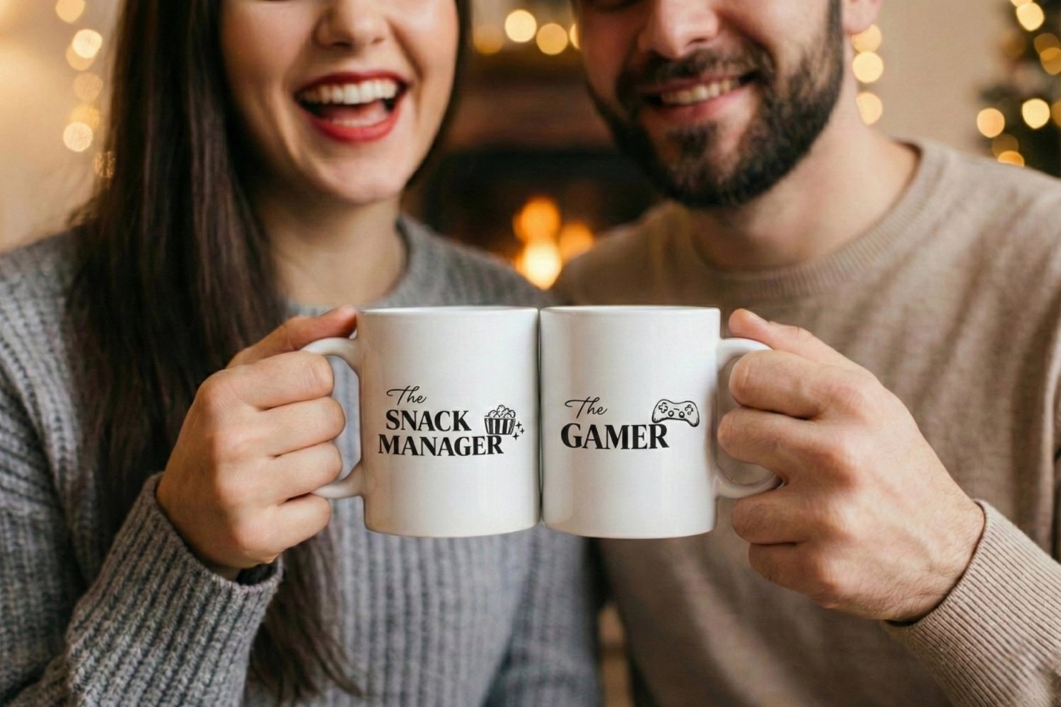Snack Manager & Gamer – 2’li Kupa Seti | Sevgililer Günü Özel Tasarım Kupa