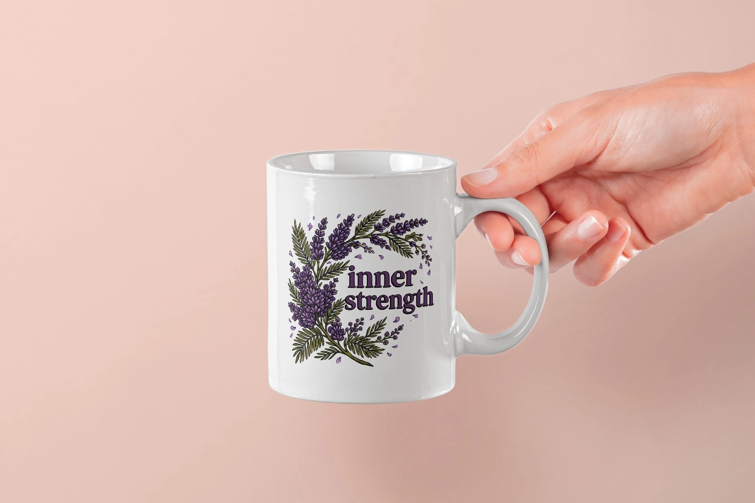 Lavanta Esintili Inner Strength Tasarım Kupa