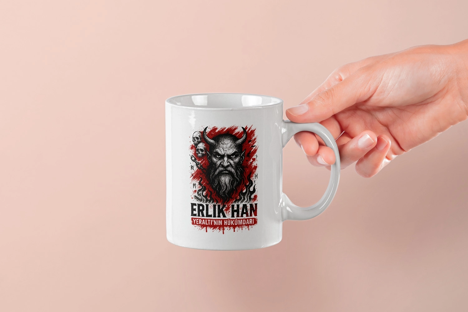 Erlik Han: Yeraltı Hükümdarı Özel Tasarım Kupa