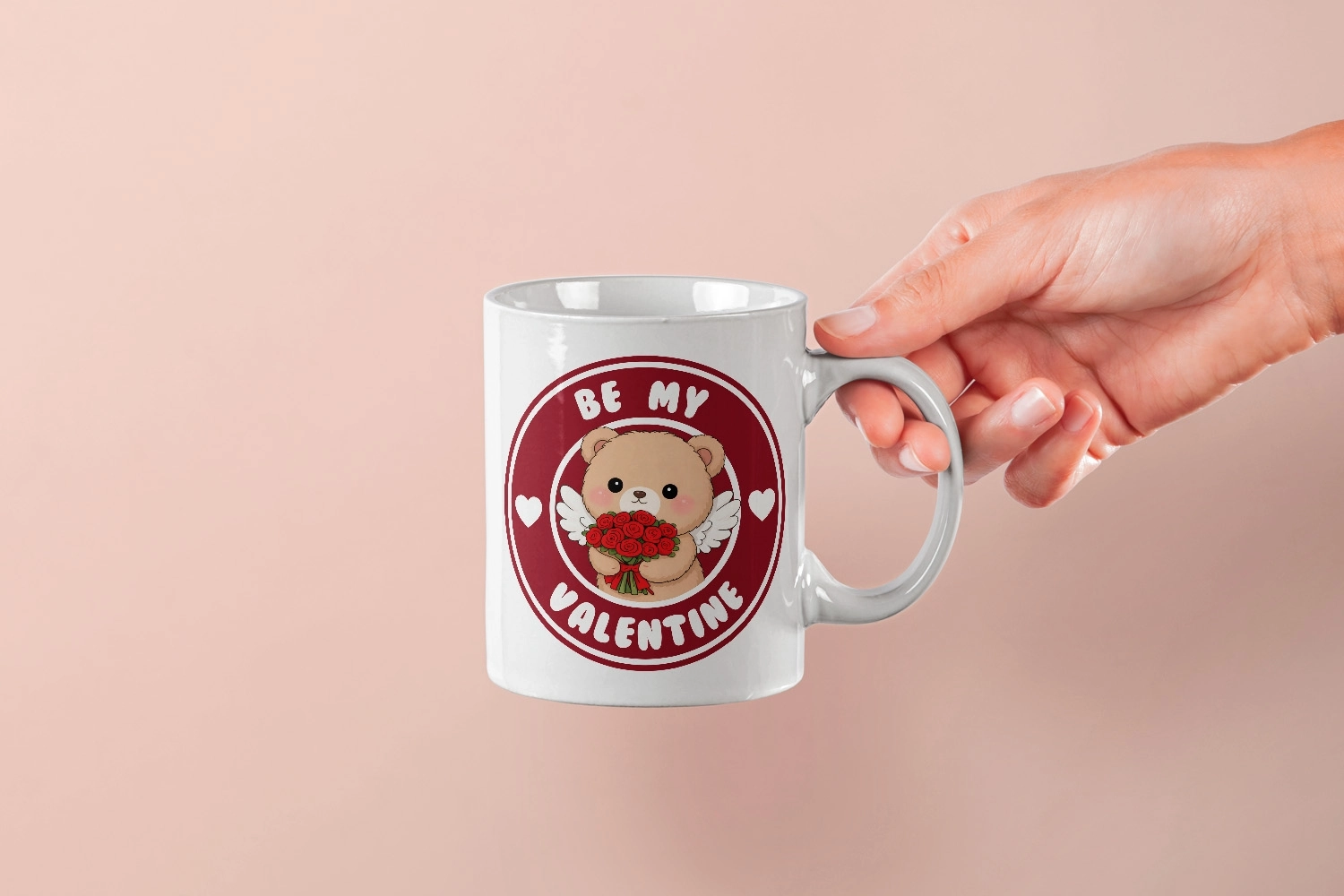 Be My Valentine – Ayıcık  Sevgililer Günü Özel Tasarım Kupa