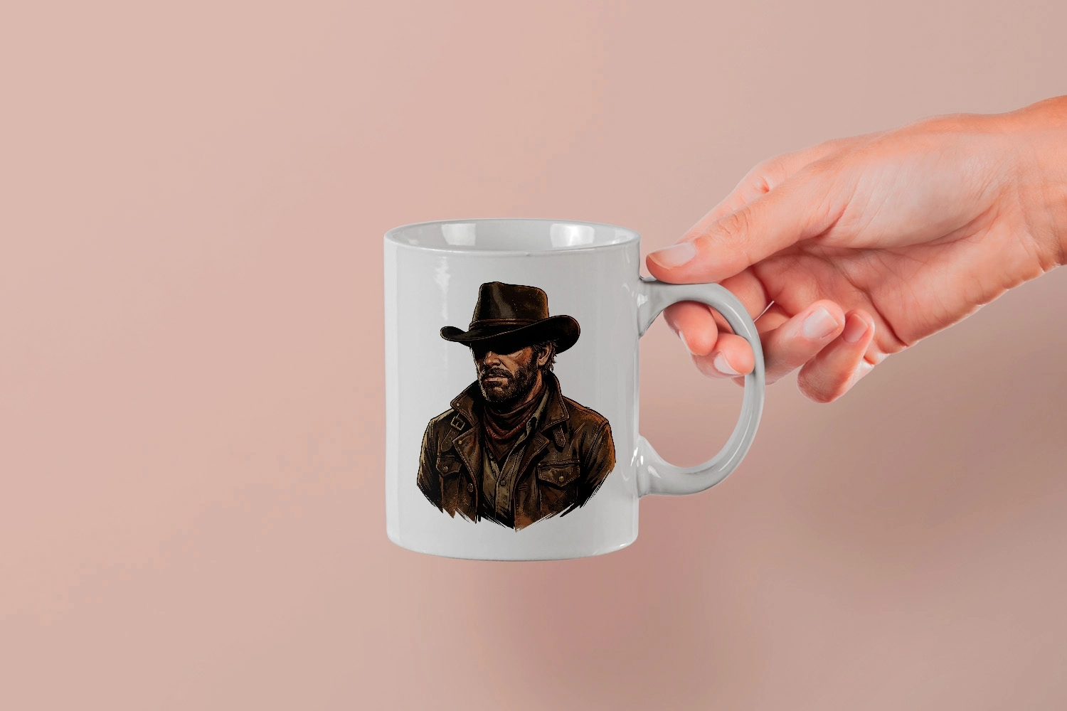 RDR 2 Fan Art Western Arthur Morgan Gamer Kupa – Kovboy Temalı Gamer Kupa 