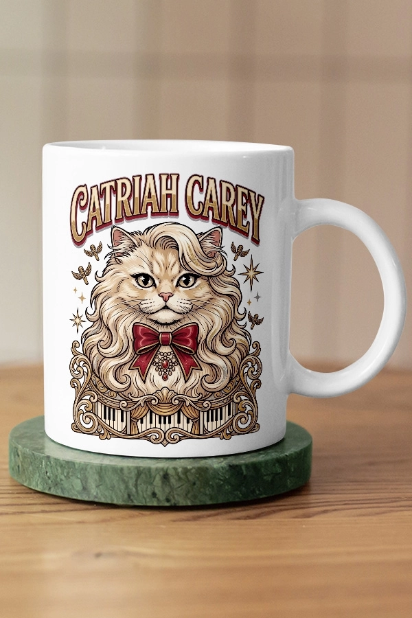 Mariah Carey - Catriah Carey Kedi Pop Tasarım Kupa - Versiyon 2