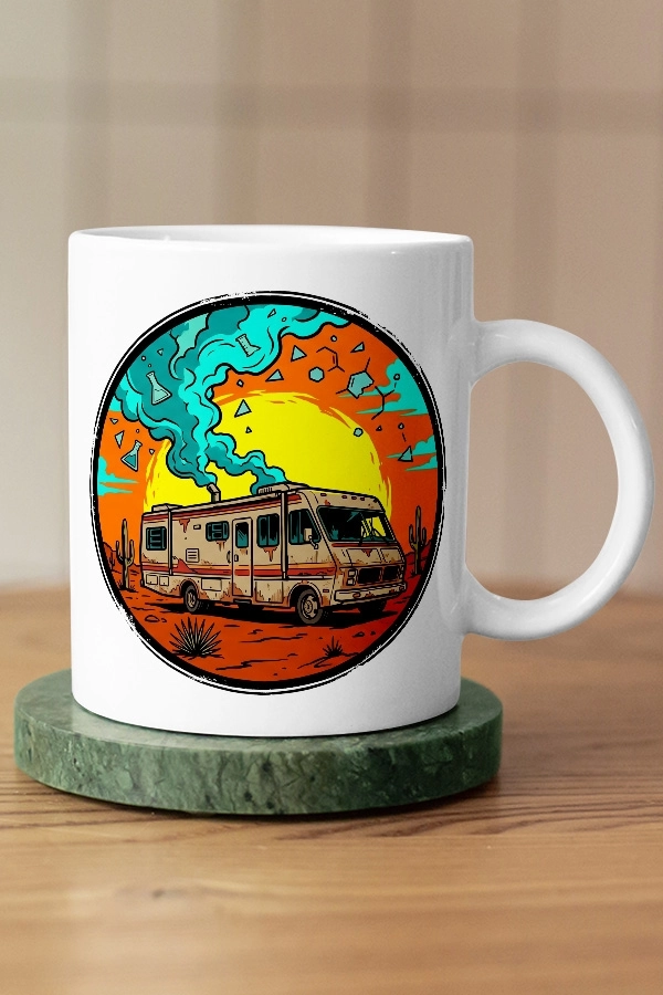 Breaking Bad Çöl Temalı Karavan Fan Art Kupa 