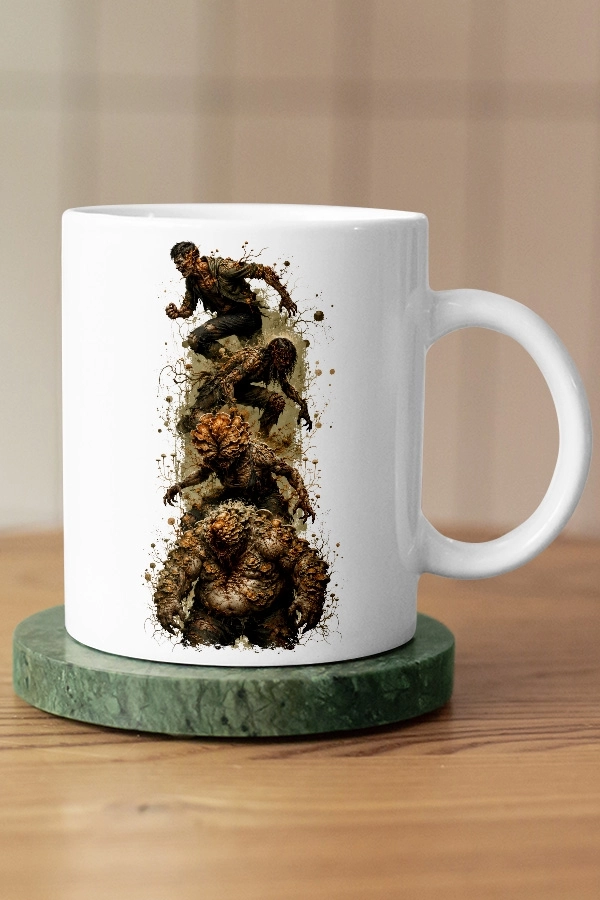 Zombi Evrimi Karakter Tasarımlı The Last of Us Fan Art Kupa