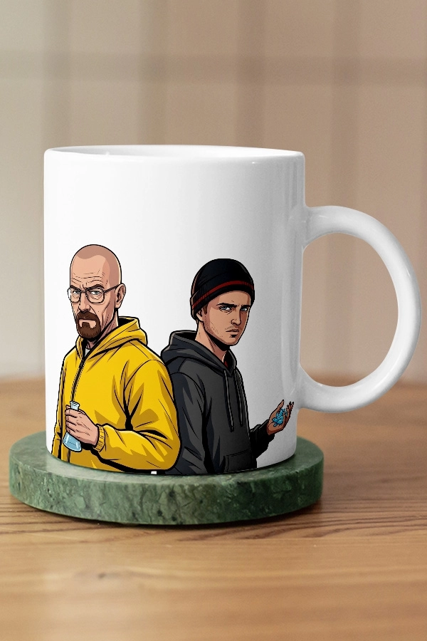 Breaking Bad Walter White & Jesse Pinkman Fan Art Kupa 