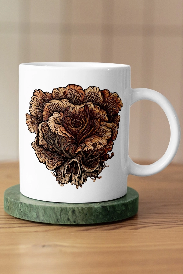 Cordyceps Gülü ve Kurukafa The Last of Us Fan Art Kupa