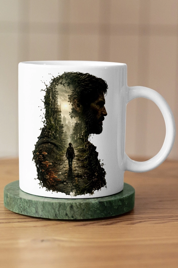 Joel ve Ellie Silüet Tasarım The Last of Us Fan Art Kupa