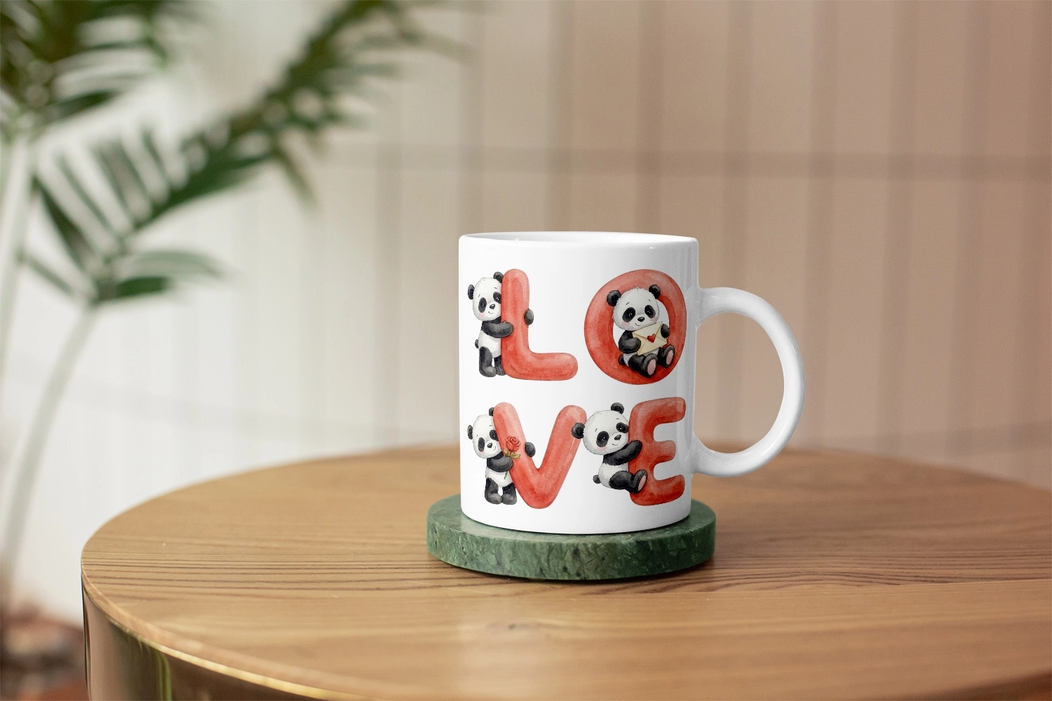 Panda – LOVE Yazılı Sevgililer Günü Özel Tasarım Kupa