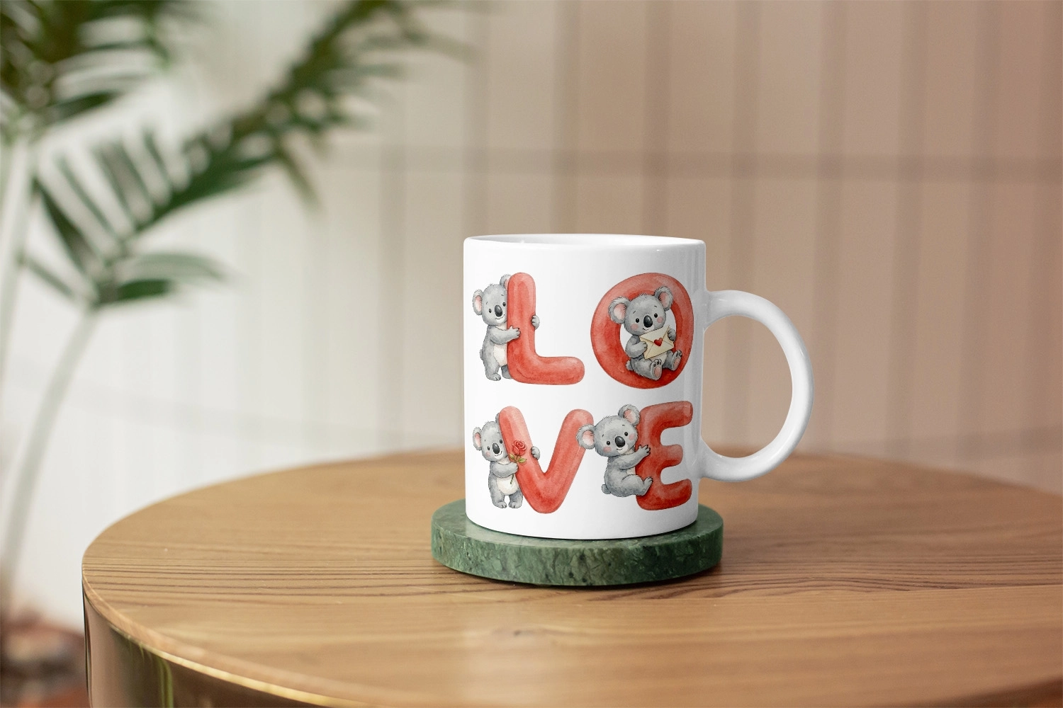 Koala – LOVE Yazılı Sevgililer Günü Özel Tasarım Kupa