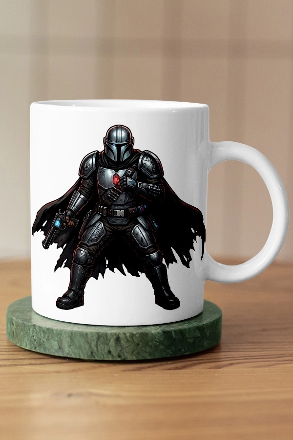 Star Wars Epik Mandalorian Beskar Zırhlı Fan Art Kupa