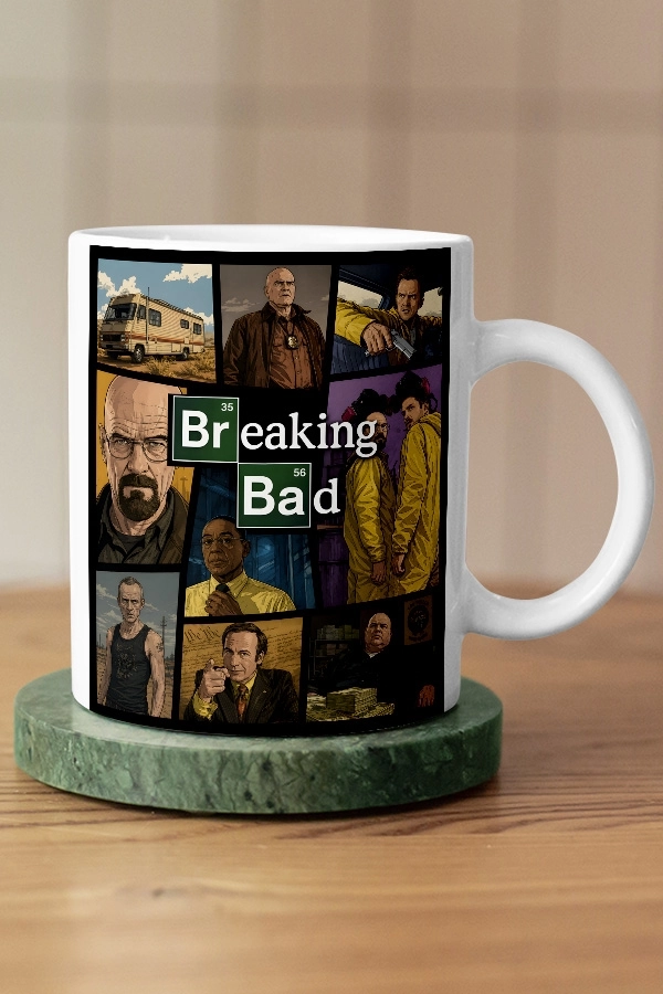 Breaking Bad ’’The Whole Crew’’ Fan Art Özel Koleksiyon Kupası