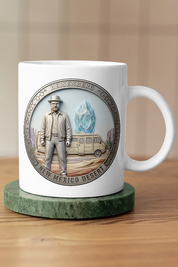 Breaking Bad Heisenberg Gümüş Mühür Fan Art Kupa 
