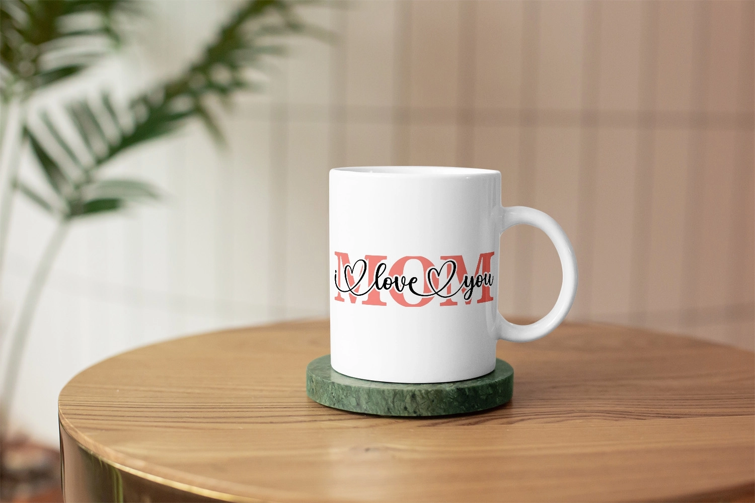 ’’I Love You Mom’’ Yazılı Tasarım Kupa - Anneler Günü Hediyesi