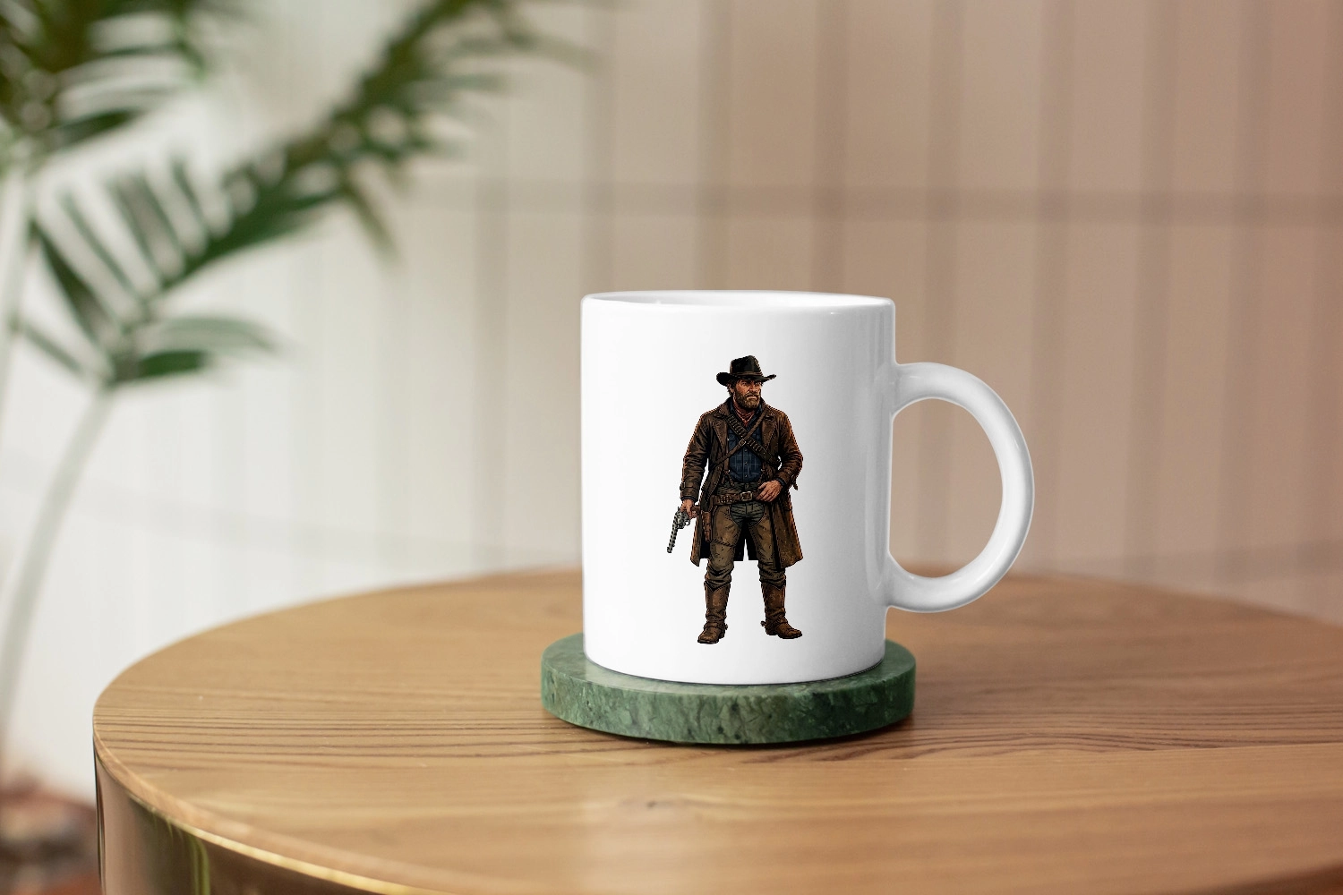 Red Dead Redemption 2 Arthur Morgan Fan Art Kovboy Kupa – Western Outlaw Tasarım Kupa