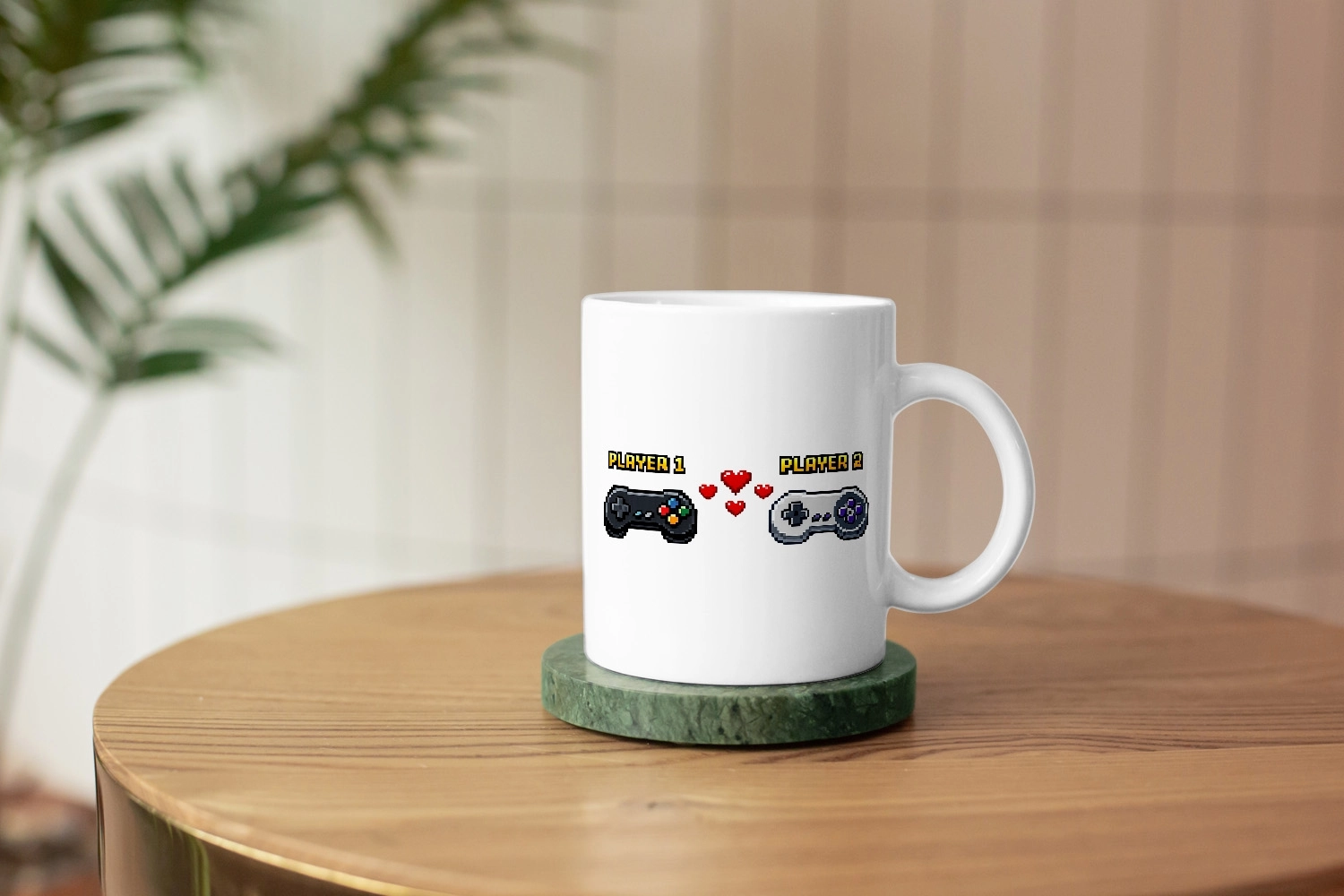 Player 1 & Player 2 Pixel Gamer Kupa – Sevgililer Günü Özel Tasarım Kupa