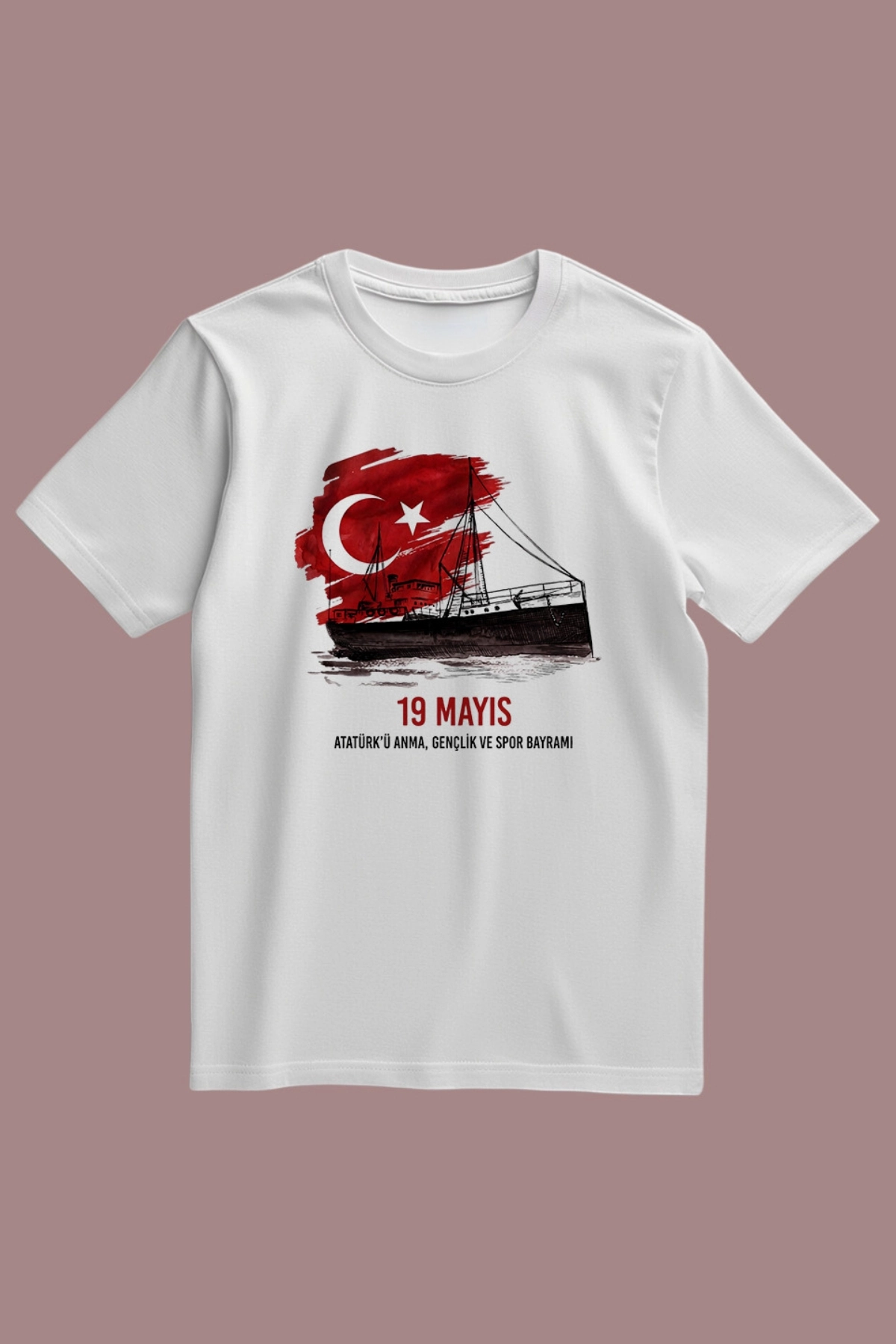 Bandırma Vapuru Tasarımlı 19 Mayıs Tişört