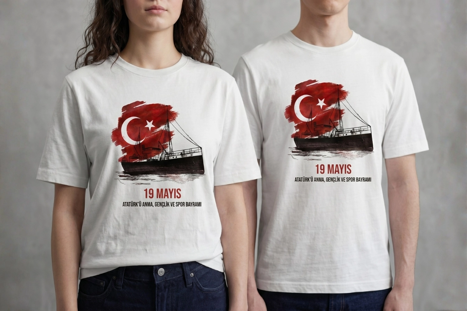 Bandırma Vapuru Tasarımlı 19 Mayıs Tişört