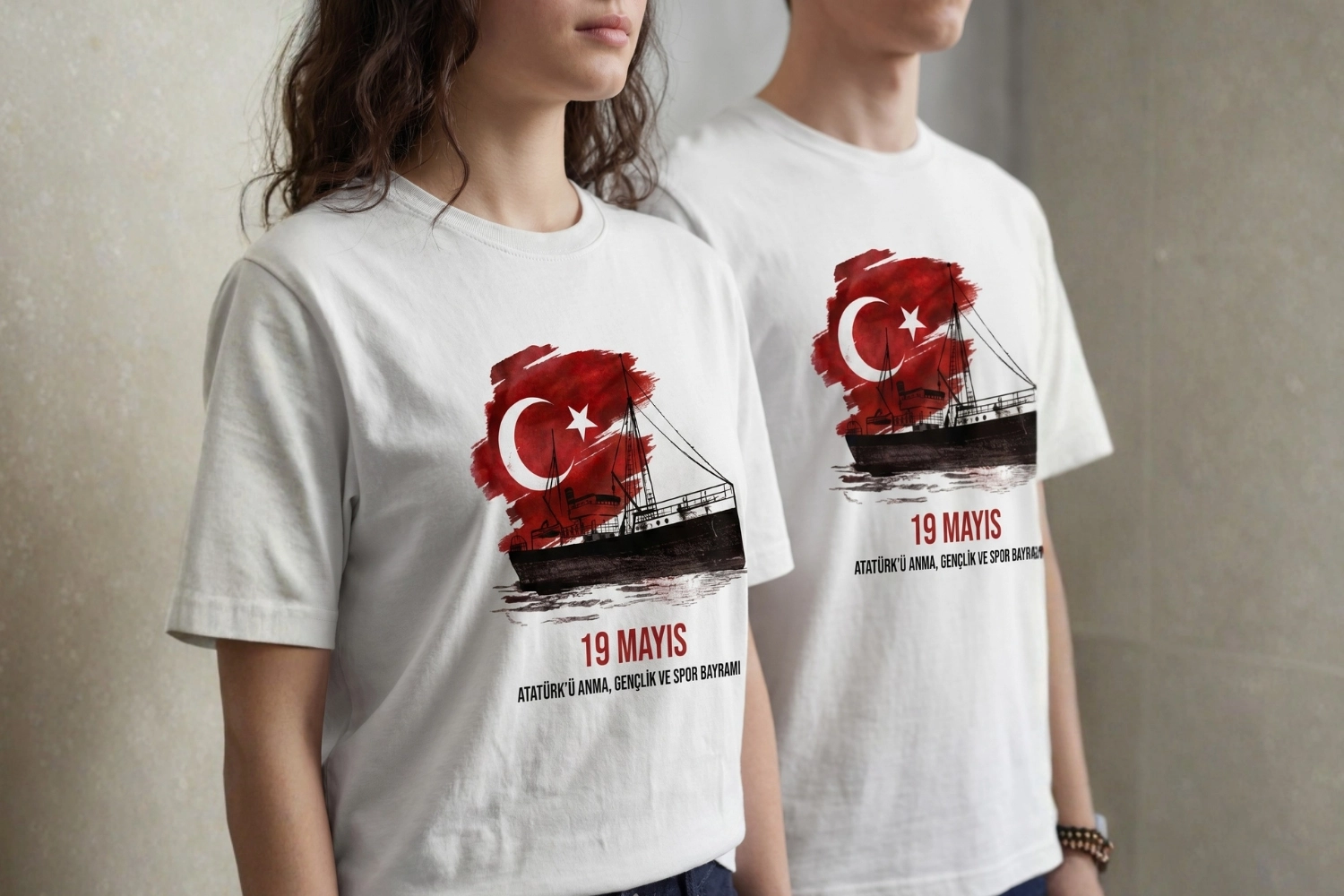 Bandırma Vapuru Tasarımlı 19 Mayıs Tişört