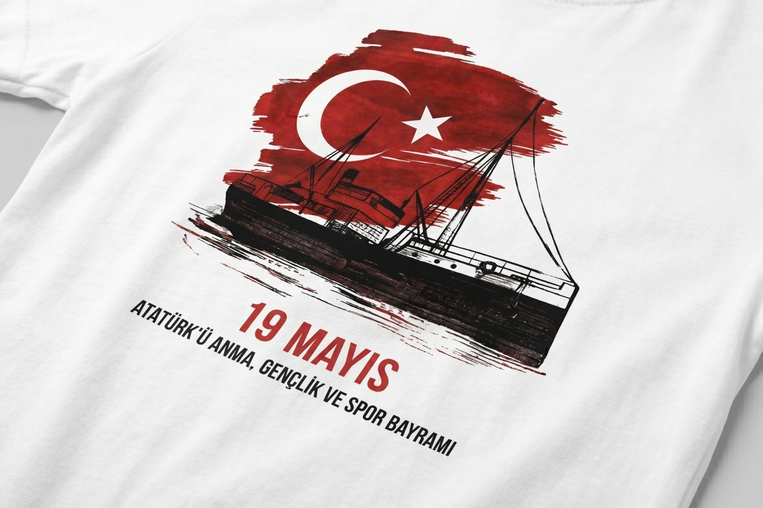 Bandırma Vapuru Tasarımlı 19 Mayıs Tişört