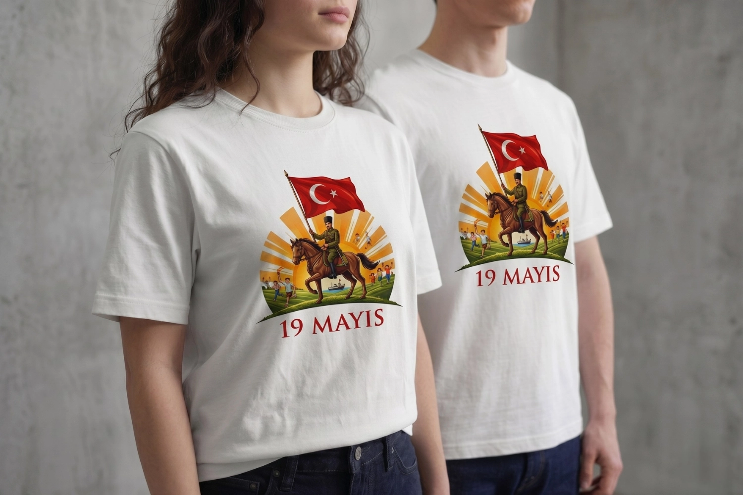 Samsun’dan Doğan Güneş Temalı 19 Mayıs Özel Baskı Tişört