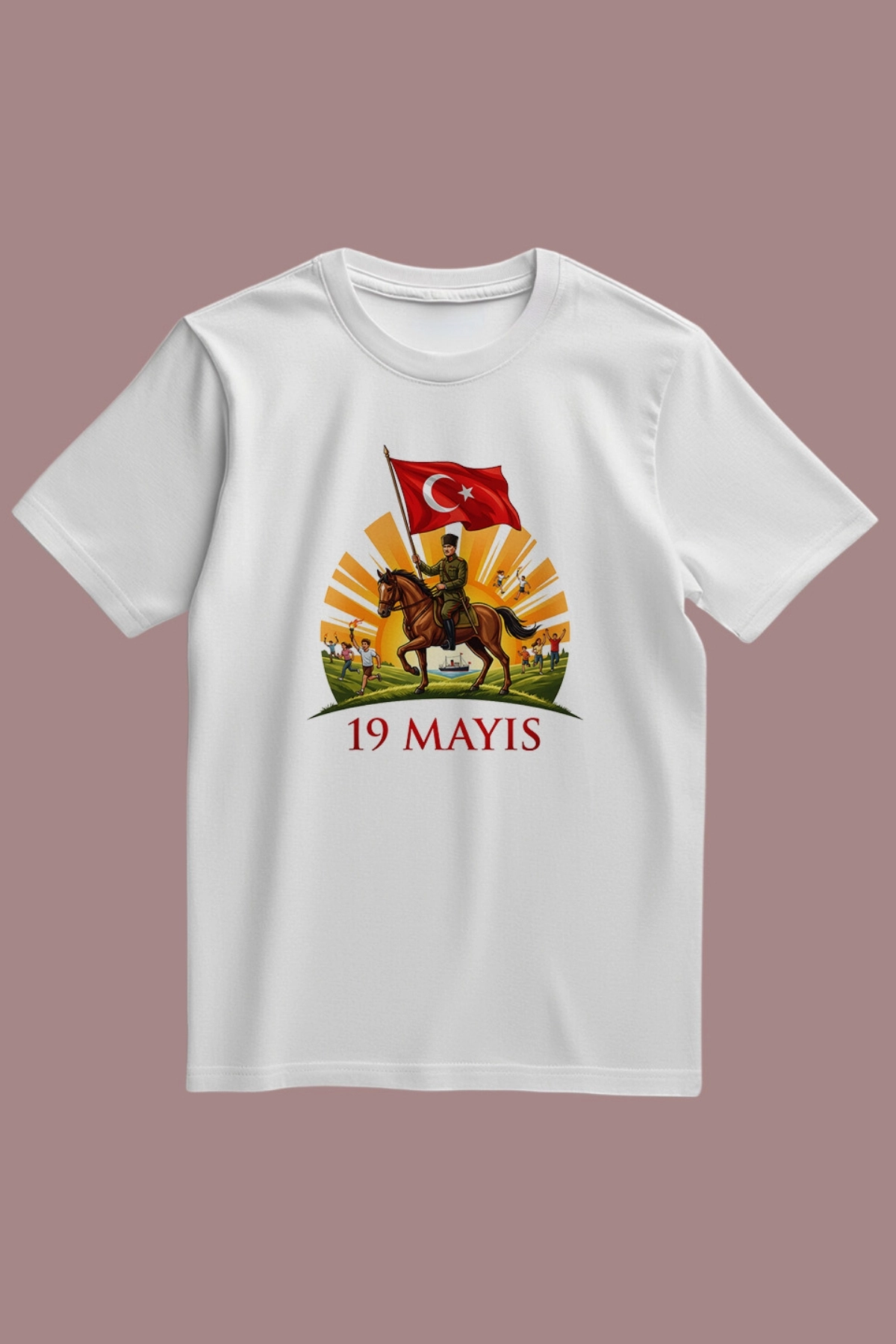 Samsun’dan Doğan Güneş Temalı 19 Mayıs Özel Baskı Tişört