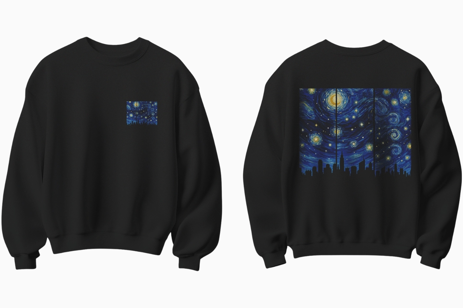 Yıldızlı Gece Temalı Sweatshirt